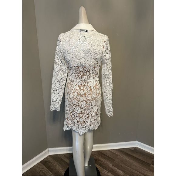 Self-Portrait Magnolia Lace Button-Front Minidress US 2 $510 - Picture 8 of 9